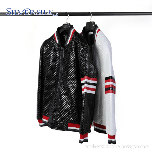 Spring Custom Casual PU Leather Men Blazer Jackets